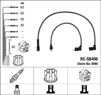 NGK-0896 Atesleme Kablosu Saab 900 I Ac4- Am4 2.0 Turbo 80-85