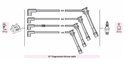 AKI-24121 Aki.025     Buji Kablosu    Kia Rio Sw 1,5i A5d 16v Dohc Carens Ii Fj 1,6 Sephia Ii 1,6i  16v Shuma Ii  1,6 Spectra 1,6i 16v