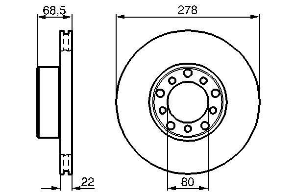 FBI-08546 Fren Diski On Mercedes W126 M110