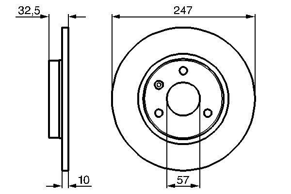 BOSCH 0986478142 Ön Fren Aynasi Citroen Ax 87>97 Dolu 247x57x3dl