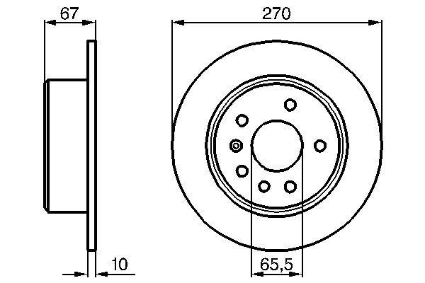 BOSCH 0986478267 Arka Fren Aynasi Opel Omega A 86>94 Senator B 87>93 Dolu 270x66x5dl
