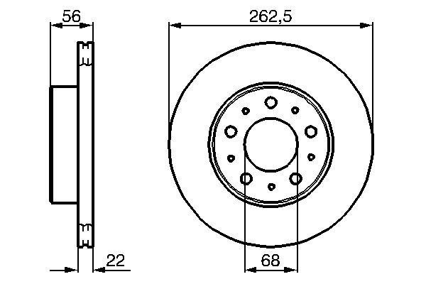 BOSCH 0986478283 Ön Fren Disk Ayna Volvo 740. 760. 780 83 >91