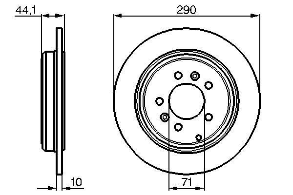 BOSCH 0986478556 Arka Fren Aynasi Peugeot P605 89>99 Dolu 290x71x5 Dl