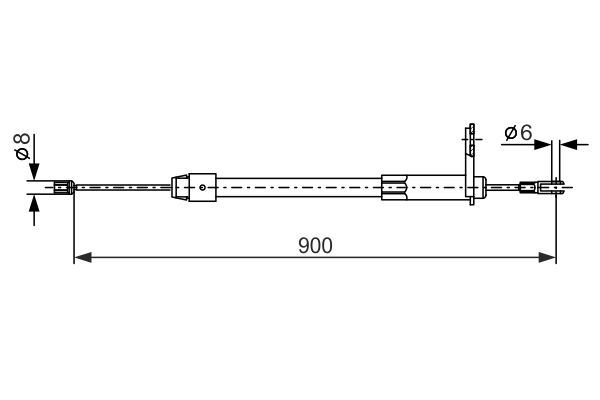 BOSCH 1987477847 Fren Halati Arka Sag Park Freni Mercedes W202 W203 Cl203 S203 C209 A209