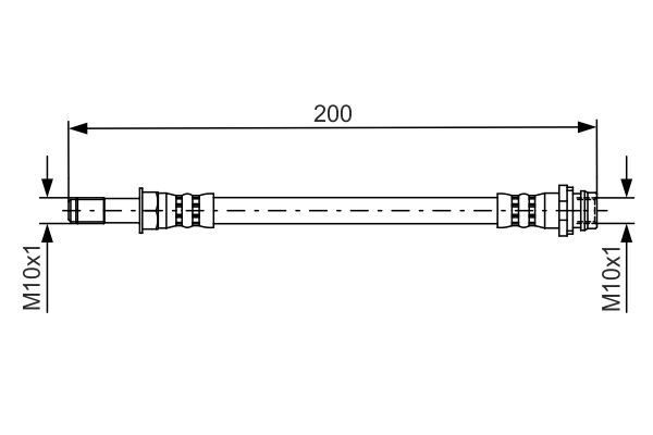 BOSCH 1987481443 Fren Hortumu Arka Mondeo/S-Max/Galaxy 07-15 Uzunluk: 155mm