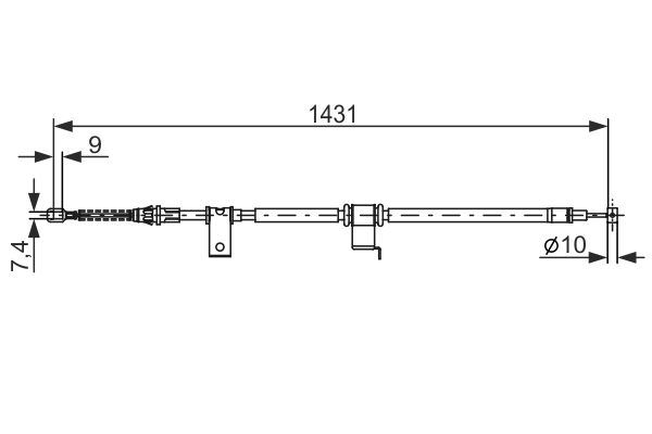 BOSCH 1987482293 El Fren Teli Arka Sol Captiva-Antara 06 > 1431mm/1254mm