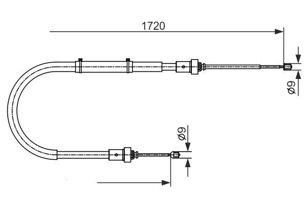 CAVO 1302746 El Fren Teli Arka Sağ-Sol Dacia Duster 10> 1720 Mm