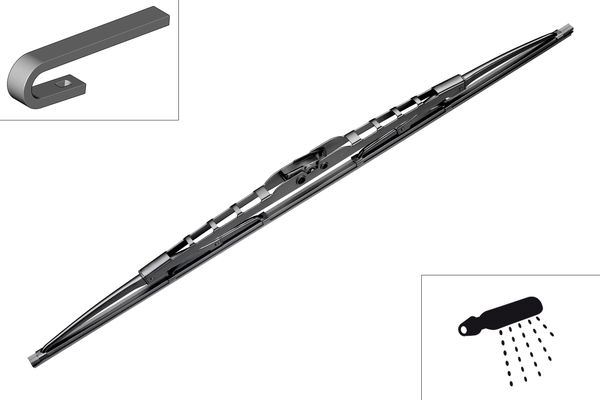 BOSCH 3397004080 Ağirvasita Twin Silecek 700 Mm - Entegre Püskürtme Memeli N 74