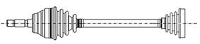SNR-DK54007 Sol Aks Komple Vw