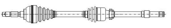 RN-8108 Komple Aks Sol On Renault Laguna Ii (Bg0/1) 1.6i 16v M-T Jh3 Sanziman Uzunluk 719 Mm 2001-2007