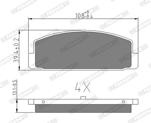 FERODO FDB372 Arka Fren Balata Mazda 323 Lantis 1.8l Bp Dohc Bj 99-01 / 626 Fs Gf 98-01 / Mazda 6 2.0l Lf-De Gg Gh 02->