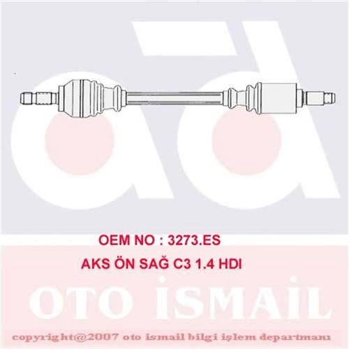 CIFAM 655709 X Aks Ön Sağ C3 1.4 Hdi 02 > 55kw 17-0709