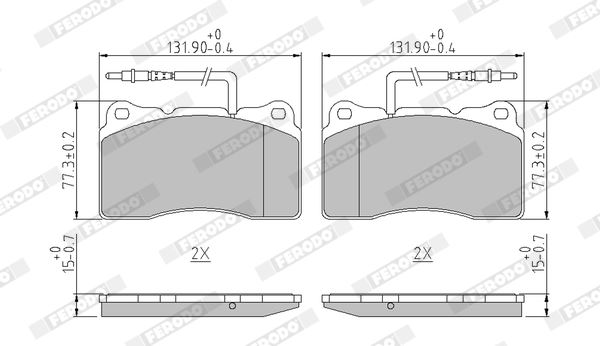 FERODO FDB1545 607. 807. Citroen C8. Fiat Ulysse. Lancia Phedra