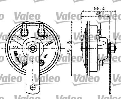 VALEO 479164 Korna Elektromanyetik 24v 1.5a 425 H