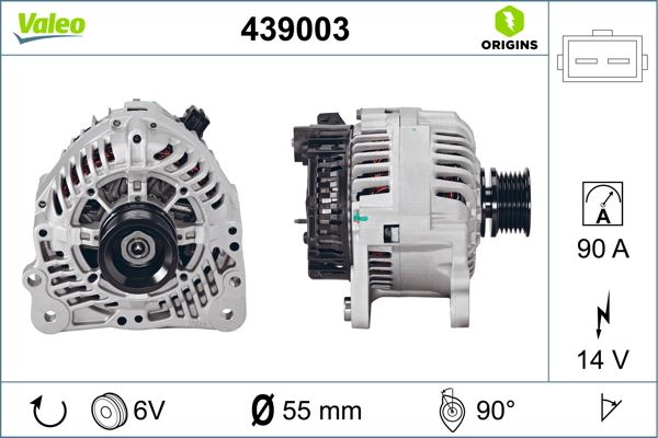 VALEO 439003 Alternatör A13vi124 90a