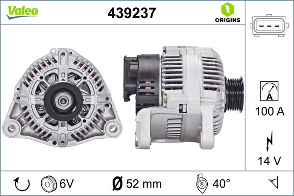 VALEO 439237 Alternatör A13vi200 Bmw