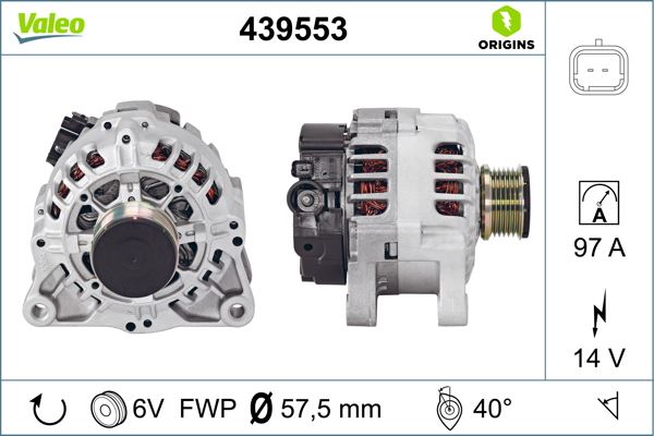 VALEO.439248 Partner Ducato Alternatör 97a 542489 439246 439553 Sg10b021 Düz Kasnak Civatali Konjektör Boxer C5 Jumpy Xsara Jumper Scudo 206 306 406 Expert