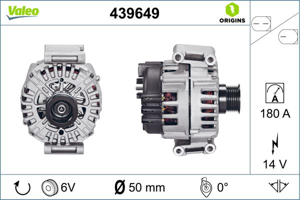 VALEO 439649 Alternatör Mercedes Slk Ml Gl Fg18s016