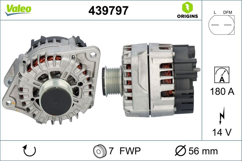 VALEO 439797 Alternatör Fiat/Iveco