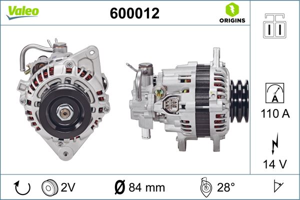 SPG-ALT1032 Alternator 12v 110a Cift Kasnak (Alt576) Starex 97-06 - H-1 00-06 / Kia K2500 K2700 Kamyonet