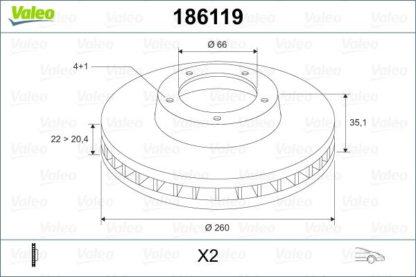 VALEO 186119 Fren Diski On Bmw E30