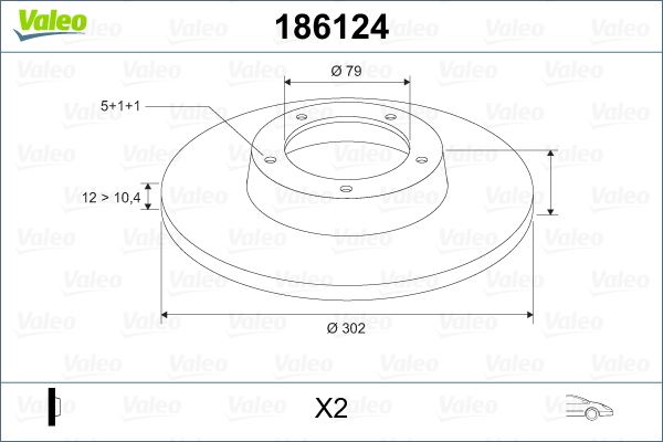 VALEO 186124 Fren Diski On Bmw E34