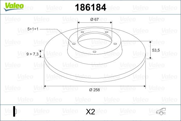 VALEO 186184 Fren Diski
