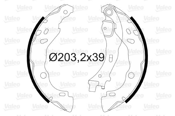 VALEO 564006 Pabuçlu Fren Balatasi Lancia Y Ipsilon 2003> 1.2 I. 1.3 Jtd. 1.4 I