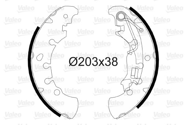 VALEO 564083 Pabuçlu Fren Balatasi Fiat Idea 1.2. 1.4. 1.3 Jtd 03>