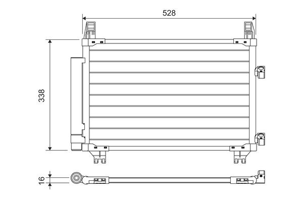 VALEO 860096 Klima Radyatörü Kondenser Toyota Yaris 1.0l 1kr-Fe Ksp90 06-11 / 1.3l 2szfe Scp90 Vvti 06-11 / 1.3 3l 1nr-Fe Nsp90 06-11