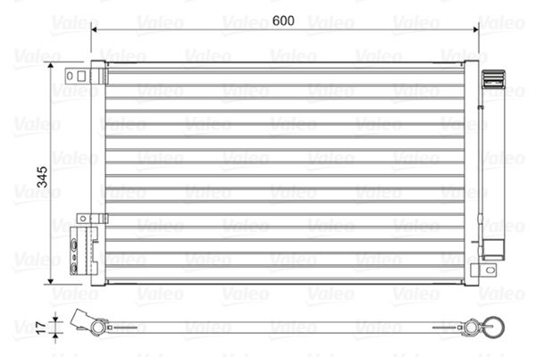 KLR-347315 Klima Radyatoru (Fiat Doblo 1.4 11-23 Alfa Romeo Mito 1.4 09- Opel Combo 1.4 12- )