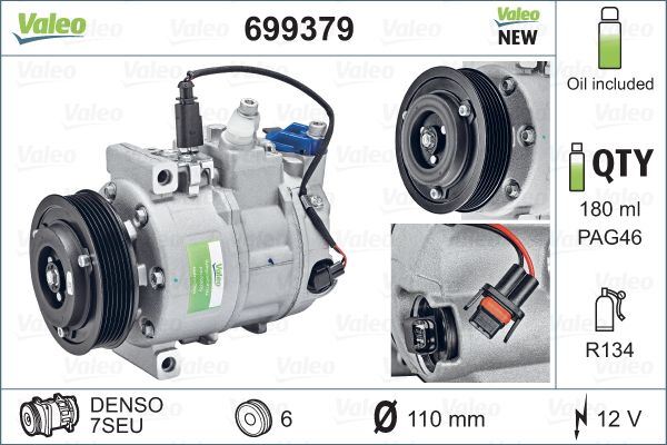 DEN-DCP02045 Klima Komresoru- 4/6 Silindir 2003 Oncesi (Audi A4 01-06) Asn-Bdv