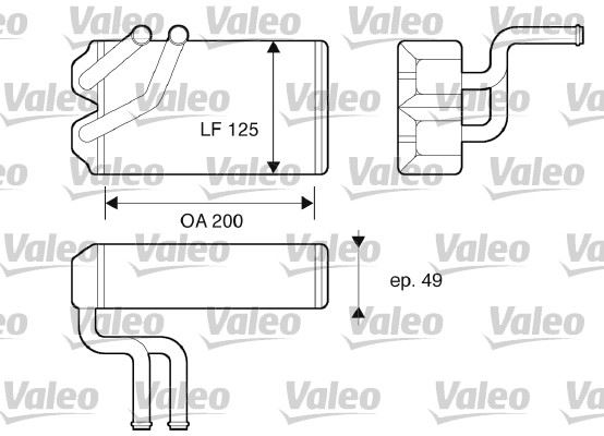 VALEO 812069 Kalorifer Radyatörü Rover 200/400 Serisi