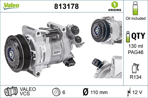 PSA-9815198580 Klima Kompresoru Opel Combo E Crossland Grandland 1.2 Benzinli 1.5-1.6 Dizel Peugeot 208 2008 308 3008 5008 Rifter