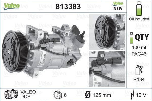 DELPHI CS20649 Klima Kompresörü Renault Captur I 12> Clio Iv 13> 1.5 Dci K9k