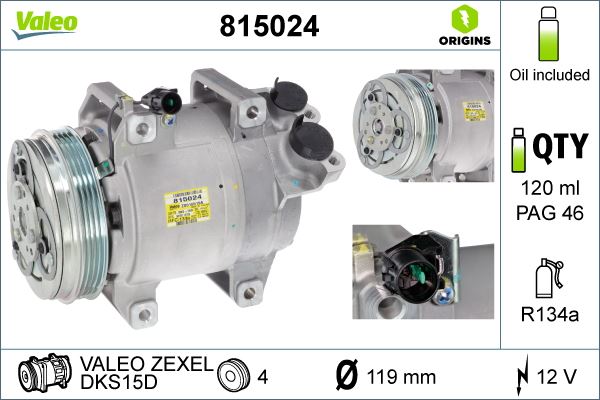 VALEO 815024 Kompresör Mitsubishi L200 Triton