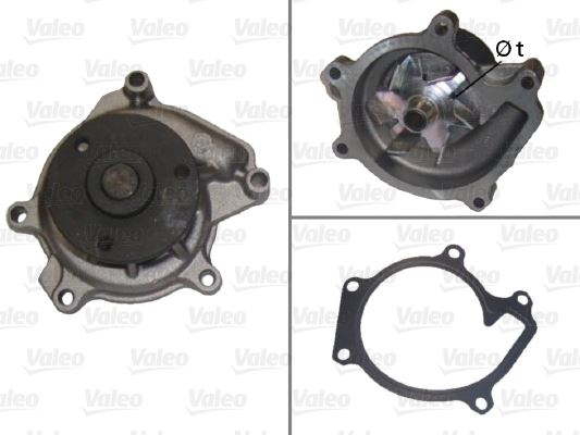VALEO 506707 Devirdaim Su Pompasi Daihatsu Copen 1.3l K3-Ve L881 06-> / Sirion 1.0l 1.3l M300 M301 05-> / Terios 1.3l K3-Ve J211 06-> / Yrv 1.3l M200 01-07 / Toyota Yaris 1sz-Fe Scp10 99-05 3 Delikli Flanş