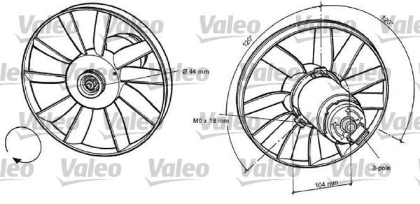 VALEO 696039 Fan Motoru Seat Toledo I / Volkswagen Passat