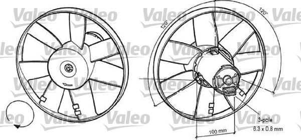 VALEO 696041 Fan Motoru Ford Galaxy 2.0 I