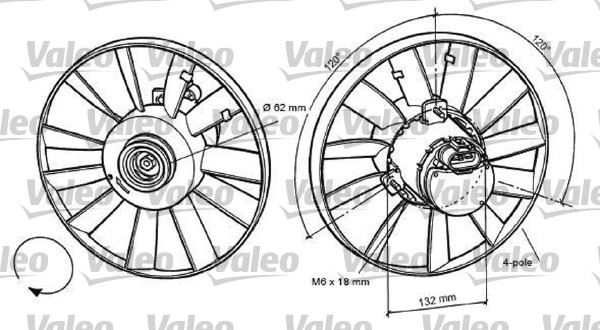 VALEO 696057 Fan Motoru Vw Passat 93>97