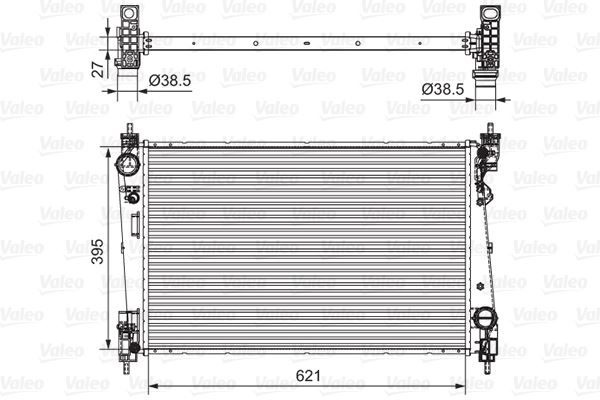 VALEO 701655 Radyatör Doblo 1.4-1.3 Dmtj 10 > Combo 1.3 Cdti 12 > Mekanik Ac /- 620x400x16