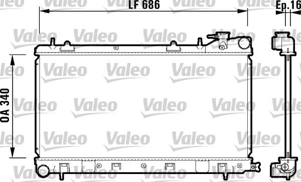 VALEO 732410 Radyatör Subaru Impreza 1.6 I