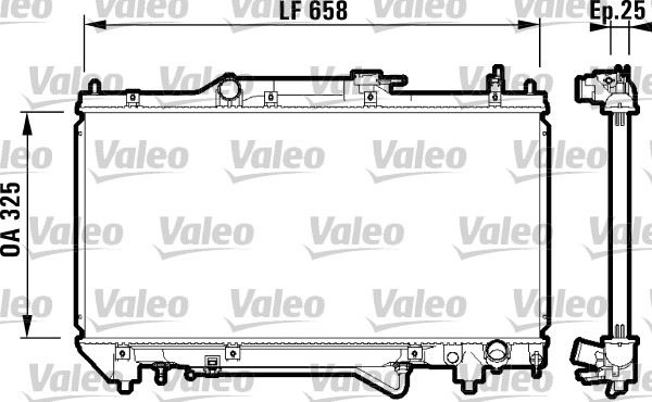 VALEO 732754 Radyatör Toyota Avensis 2.0 I 16v 97>00