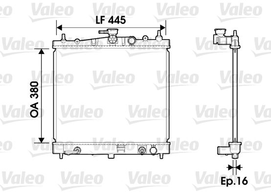 VALEO 734247 Radyatör Nissan Micra 1.2l 1.3l 1.4l Cr12de Cr14de Cg12de Cga3de K12 02-09 / Note 1.6l Hr16de E11 06 -12 - Otomatik Vites