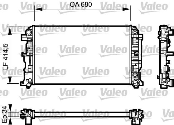 VAL-734929 Radyator (680x415x34) Sprinter B906 06>