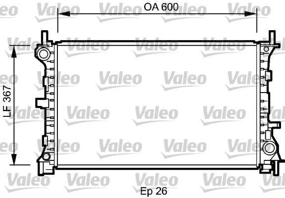VALEO 735046 Su Radyatörü Ford Focus 98> 1.6 Zetec Otomatik Vites 600x367x26