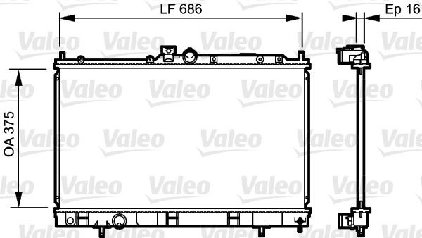 MHR-10594 Radyatör Su Lancer 03-08 1.6 A-T