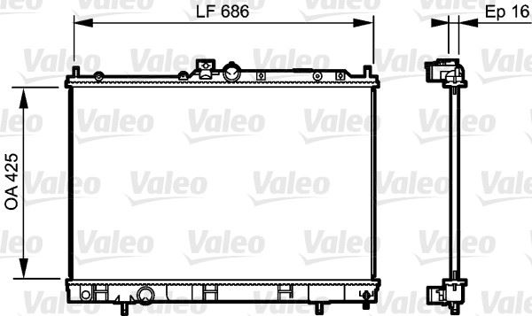 VAL-735201 Radyator Outlander