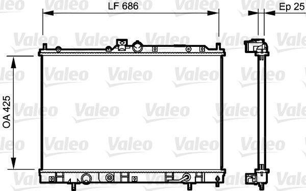 KALE-347970 Radyator Outlander I (At) Al Pl Brz