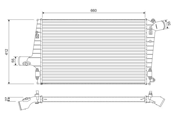 KALE-352380 Intercooler A3 A6 Tt2.5 Tdi 01=>04